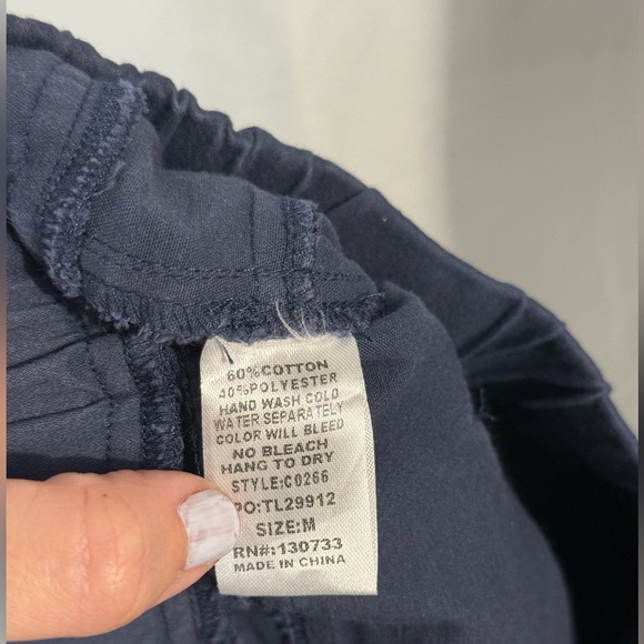 Umgee Navy Blue‎ Moto Jeggings M | Elastic Waist Stretch Pants Zip Hem Boho - Picture 9 of 10